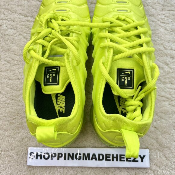 [Wm 6.5] NIKE AIR VAPORMAX PLUS Running Shoes Atomic Green Tennis Ball - Picture 8 of 9